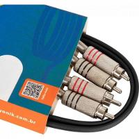 Cabo De áudio Hayonik Linha Brasil 2rca2 1,2 Metros Preto - 3