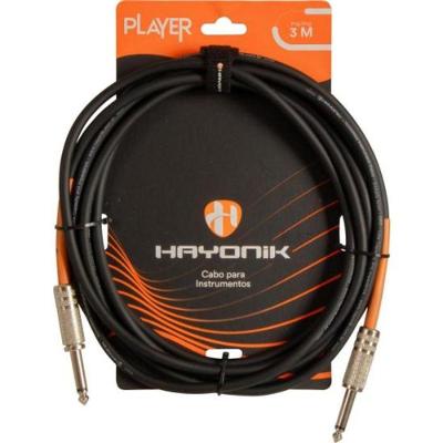 Cabo Para Instrumentos Player P10 X P10 3m Preto Hayonik