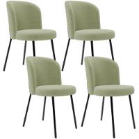 Kit 4 Cadeiras Sala De Jantar Estofada Gavi L02 Bouclê Oliva Lyam Decor - 1