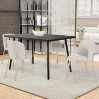 Kit 5 Cadeiras Sala De Jantar Estofada Gavi Arena L02 Linho Cru Lyam Decor - 2