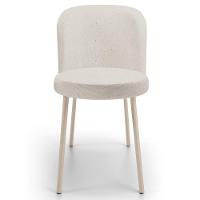 Kit 5 Cadeiras Sala De Jantar Estofada Gavi Arena L02 Linho Cru Lyam Decor - 3