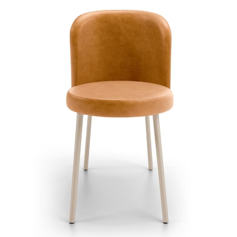 Kit 2 Cadeiras Sala De Jantar Estofada Gavi Arena L02 Couríssimo Whisky Lyam Decor - 3