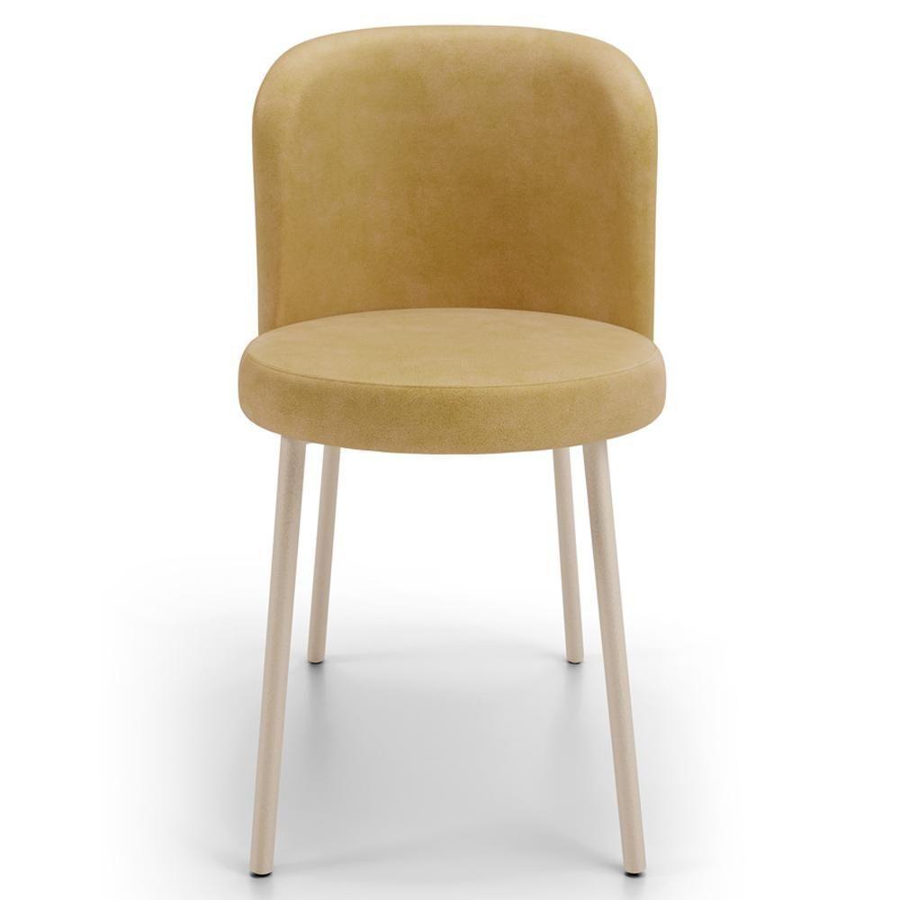 Kit 6 Cadeiras Sala De Jantar Estofada Gavi Arena L02 Couríssimo Fendi Lyam Decor - 3