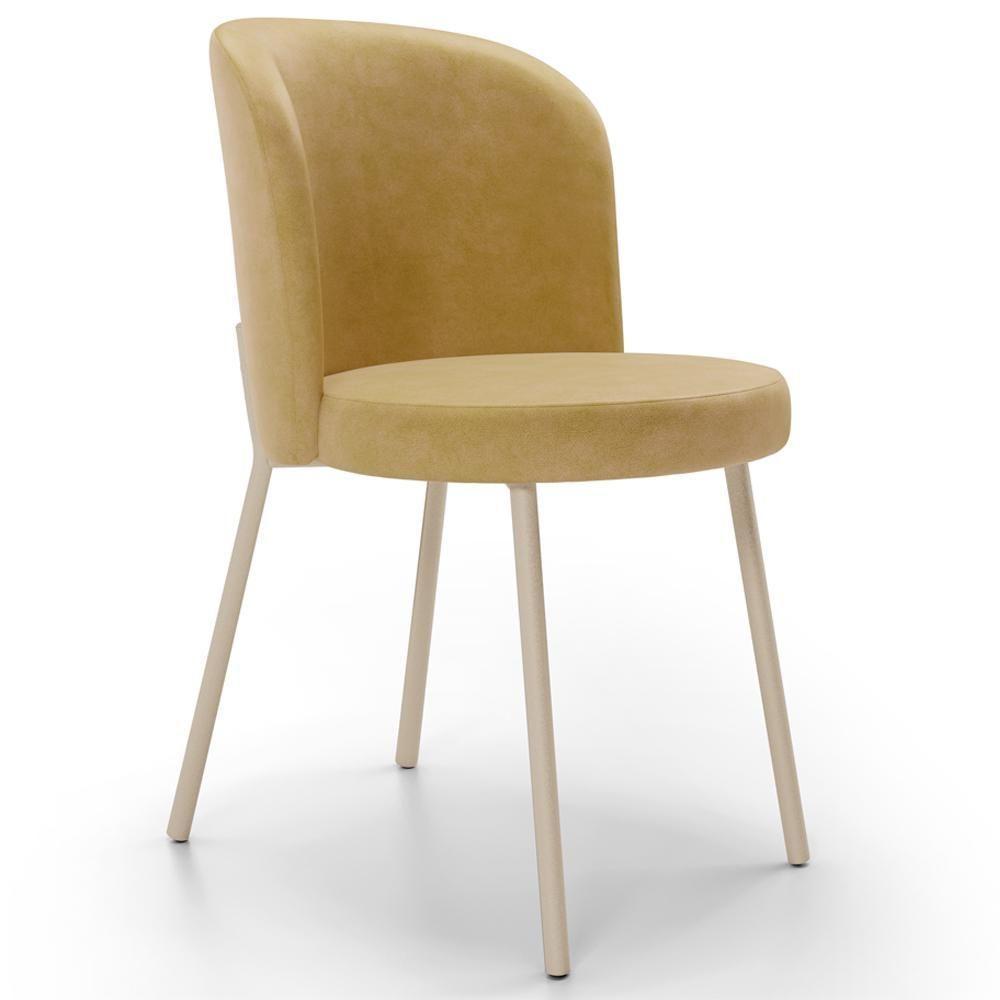 Kit 6 Cadeiras Sala De Jantar Estofada Gavi Arena L02 Couríssimo Fendi Lyam Decor - 6