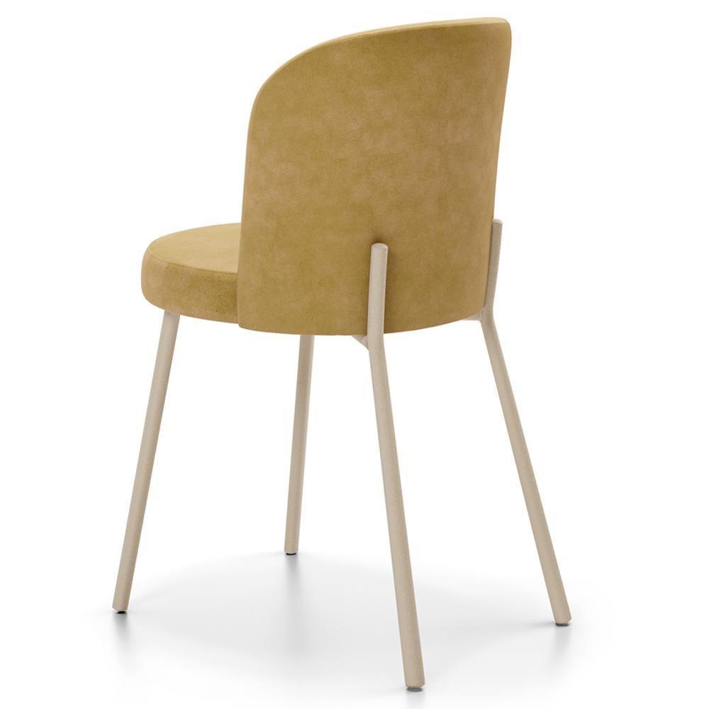 Kit 6 Cadeiras Sala De Jantar Estofada Gavi Arena L02 Couríssimo Fendi Lyam Decor - 8