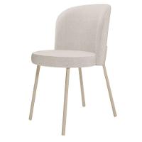 Kit 2 Cadeiras Sala De Jantar Estofada Gavi Arena L02 Linho Cru Lyam Decor - 6