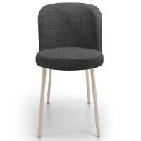 Kit 2 Cadeiras Sala De Jantar Estofada Gavi Arena L02 Linho Cinza Escuro Lyam Decor