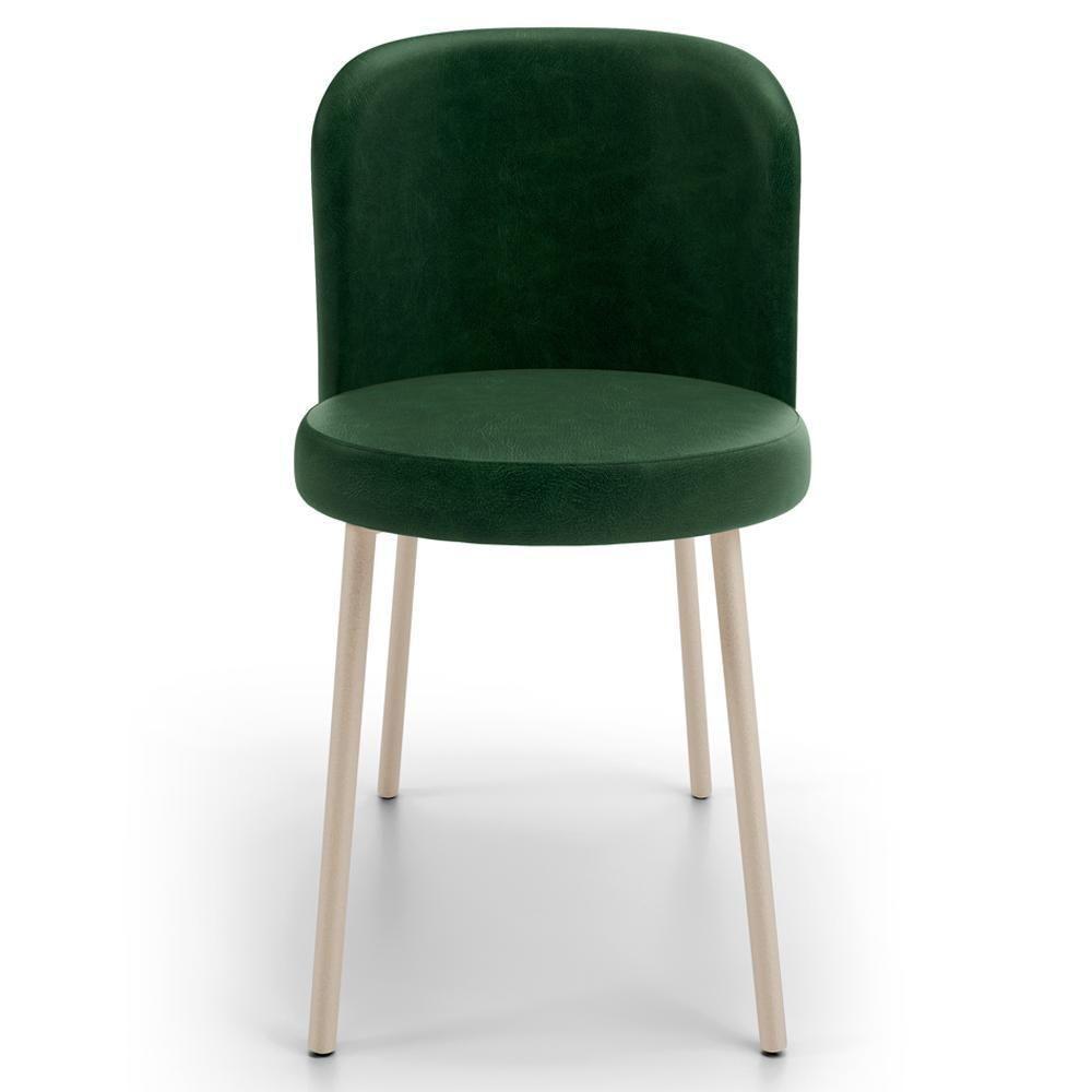 Kit 6 Cadeiras Sala De Jantar Estofada Gavi Arena L02 Couríssimo Verde Musgo Lyam Decor - 3