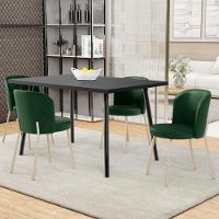 Kit 6 Cadeiras Sala De Jantar Estofada Gavi Arena L02 Couríssimo Verde Musgo Lyam Decor - 2