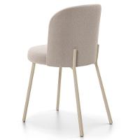 Kit 6 Cadeiras Sala De Jantar Estofada Gavi Arena L02 Bouclê Creme Lyam Decor - 9