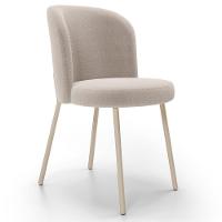 Kit 5 Cadeiras Sala De Jantar Estofada Gavi Arena L02 Bouclê Creme Lyam Decor - 8