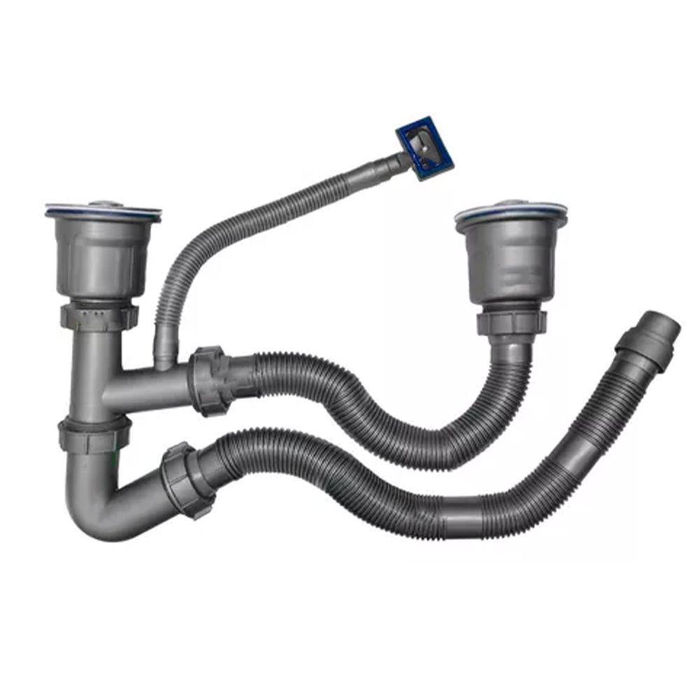 Cuba Cozinha Goumert Dupla Aço Inox Escovado Escorredor Lava Louça Luxo Lavabo Casa Balcao Copa Restaurante Area Externa - 8