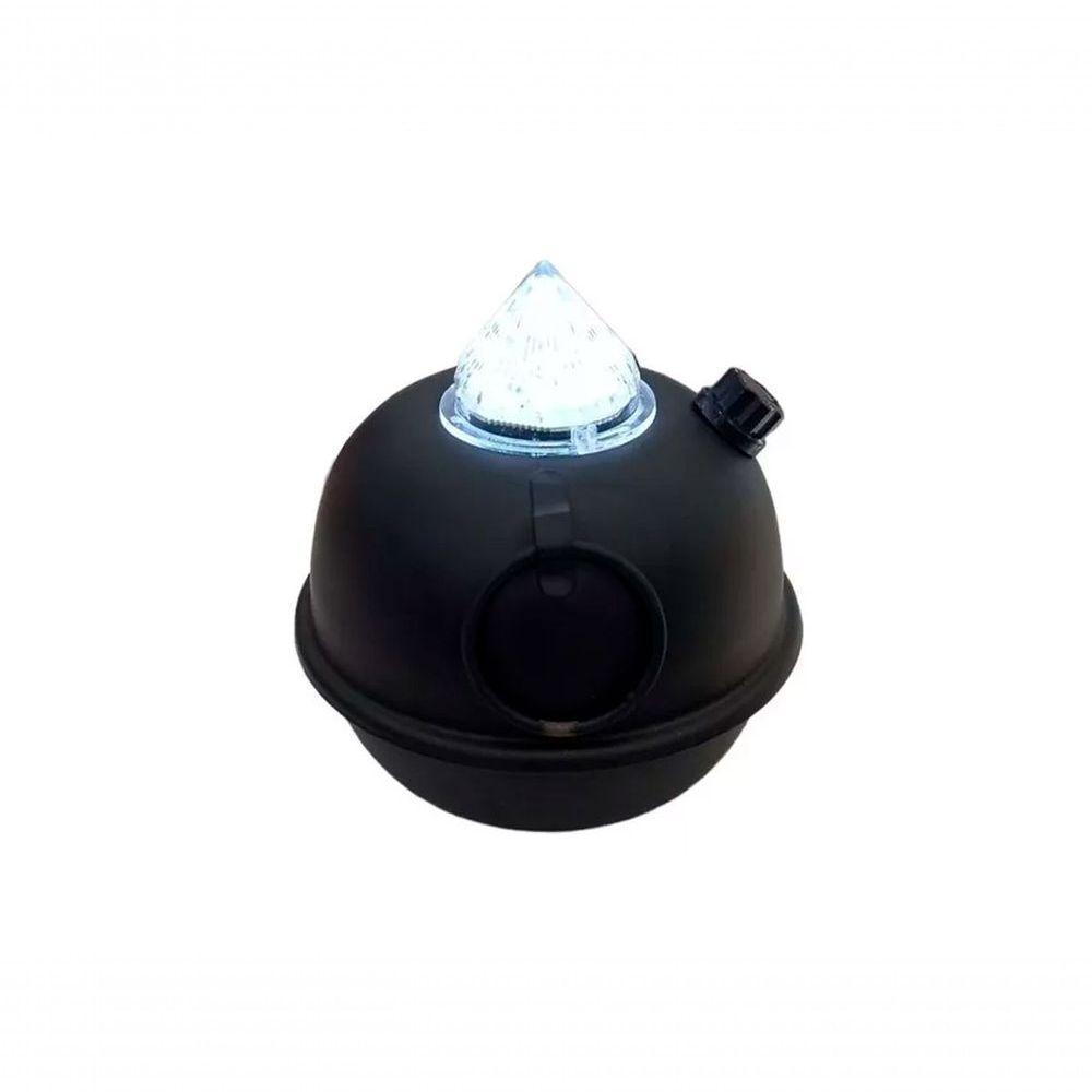 Kit 2 Luminárias De Mesa Decorativa Bujãozinho De Metal A Pilha Com Led Branco Dimerizável E Alça - 2