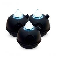 Kit 3 Luminárias De Mesa Decorativa Bujãozinho De Metal A Pilha Com Led Branco Dimerizável E Alça - 1