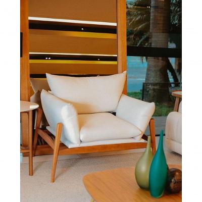Poltrona Decorativa Moderna Cleo Bianchi Móveis