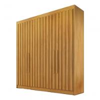 Guarda Roupa Solteiro Ripado 4 Portas 3 Gavetas Potente-peroba Móveis Europa - 2