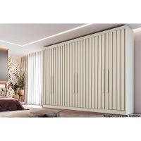 Guarda Roupa Casal Ripado 6 Portas 6 Gavetas Potente-off White Móveis Europa - 1