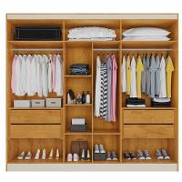 Guarda Roupa Casal Com Espelho 6 Portas 4 Gavetas Oslo-peroba-off White Made Marcs - 2