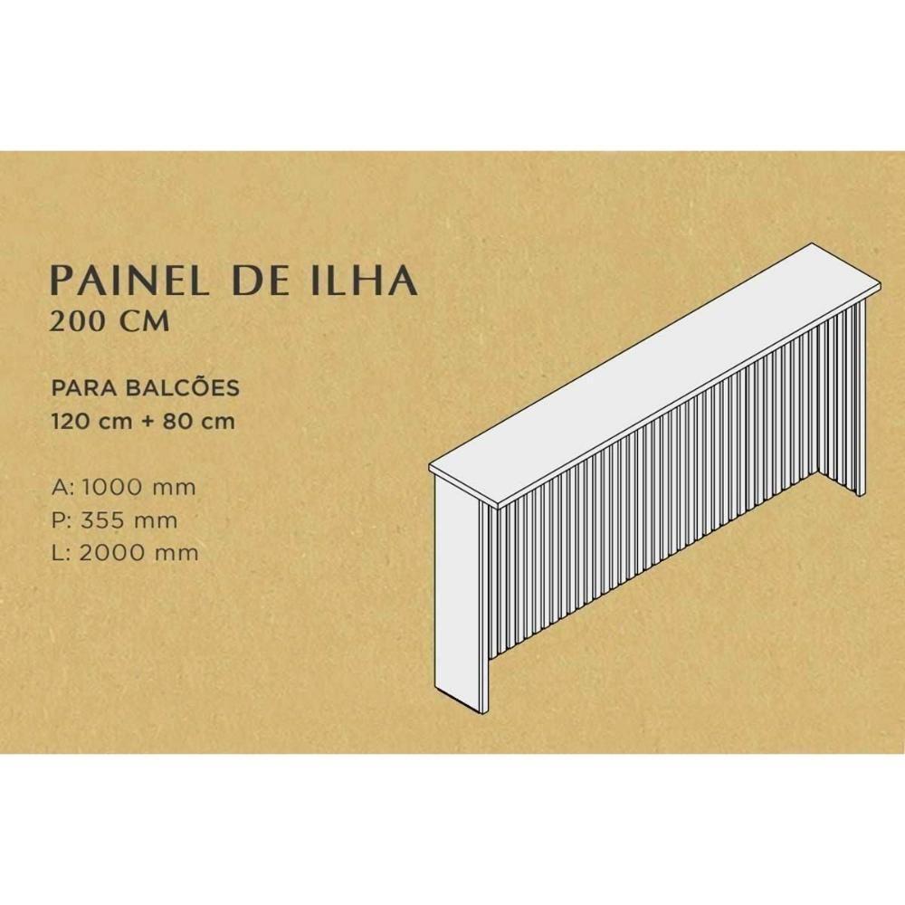Balcão De Cozinha Modulado Imperatriz Com 2 Portas E 5 Gavetas 200cm Freijó Grafite - 8