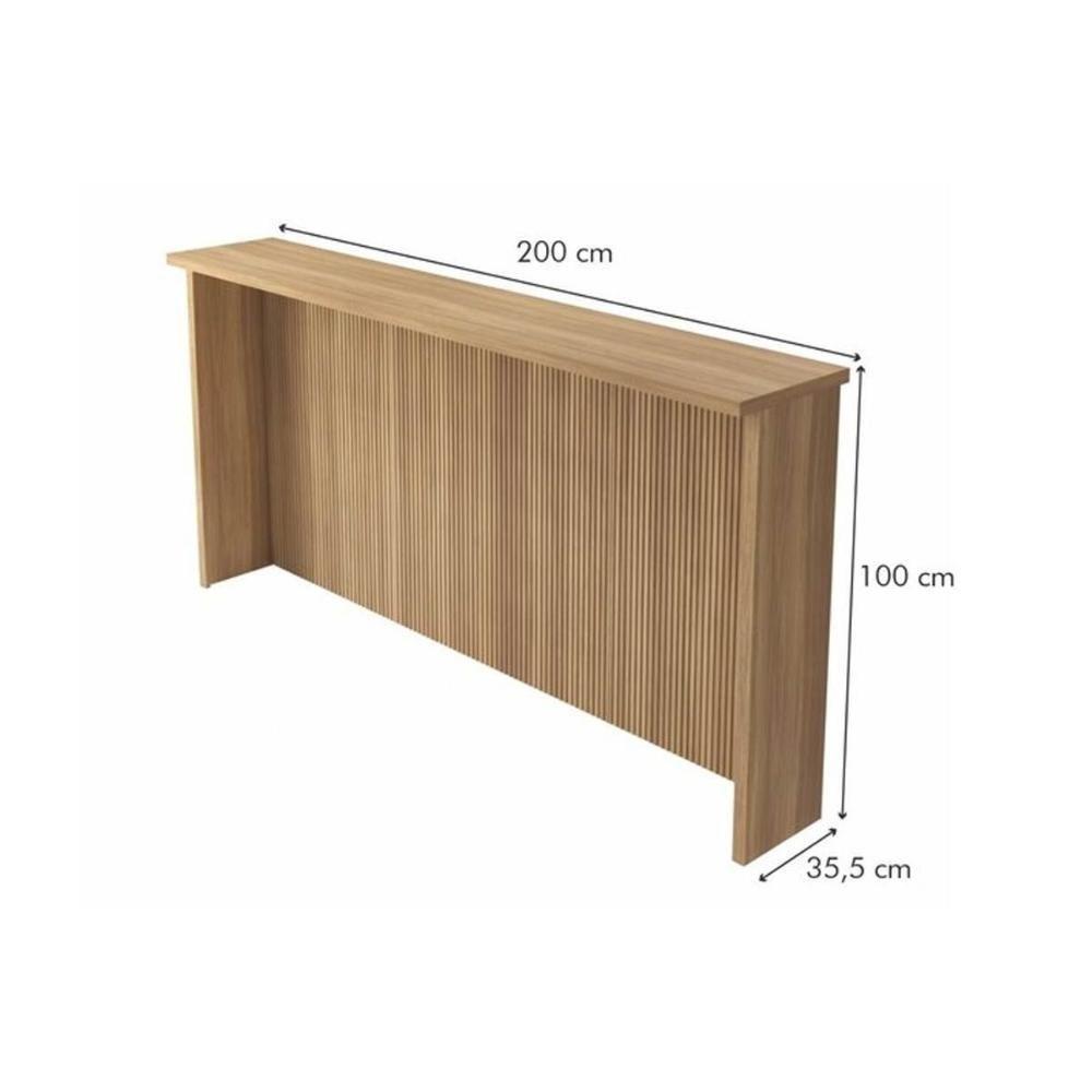 Balcão De Cozinha Modulado Imperatriz Com 2 Portas E 5 Gavetas 200cm Freijó Grafite - 9