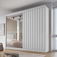 Guarda Roupa Casal 100% Mdf Com Espelho 2 Portas 4 Gavetas Atlanta Made Marcs - 1