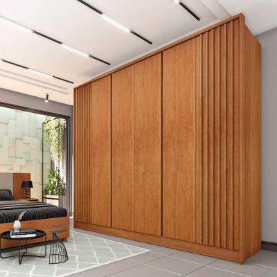 Guarda Roupa Casal Barcelona 6 Portas de Bater 6 Gavetas Cinamomo MDP MDF