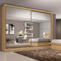 Guarda Roupa Casal Espelhado 2 Portas 6 Gavetas Sevilha-amêndoa Made Marcs - 1