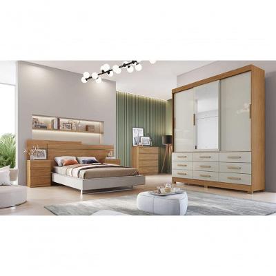 Guarda Roupa Solteiro Capri 3 Portas de Correr 9 Gavetas Capri-cumaru-fendi