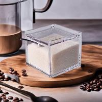 Açucareiro Acrílico Transparente 5mm Premium Com Colher Inox E Tampa Articulada Cozinha Organizada - 2