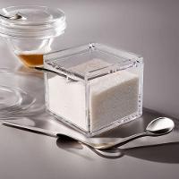 Açucareiro Acrílico Transparente 5mm Premium Com Colher Inox E Tampa Articulada Cozinha Organizada - 3