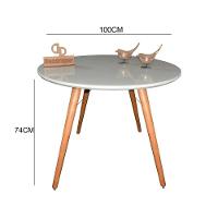 Mesa Jantar Pés Palitos Tampo Redondo Vidro Laqueado 100cm Off White - 2