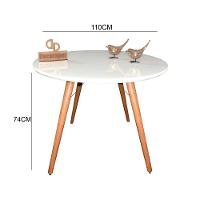 Mesa Jantar Pés Palitos Tampo Redondo Vidro Laqueado 110cm Branco - 3