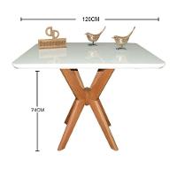 Mesa Jantar Pandora Tampo Retangular Laca Com Vidro 120x70cm Branco - 2