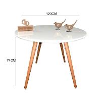 Mesa Jantar Pés Palitos Tampo Redondo Vidro Laqueado 120cm Branco - 2