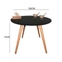 Mesa Jantar Pés Palitos Tampo Redondo Vidro Laqueado 100cm Preto - 2