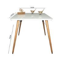 Mesa Jantar Pés Palitos Tampo Quadrado Vidro Laqueado 120cm Branco - 2