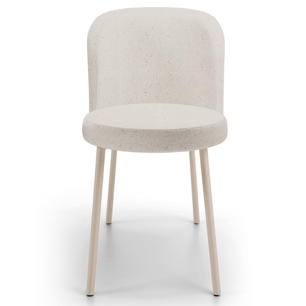 Cadeira Para Sala De Jantar Cozinha Estofada Gavi Arena L02 Linho Cru Lyam Decor - 6