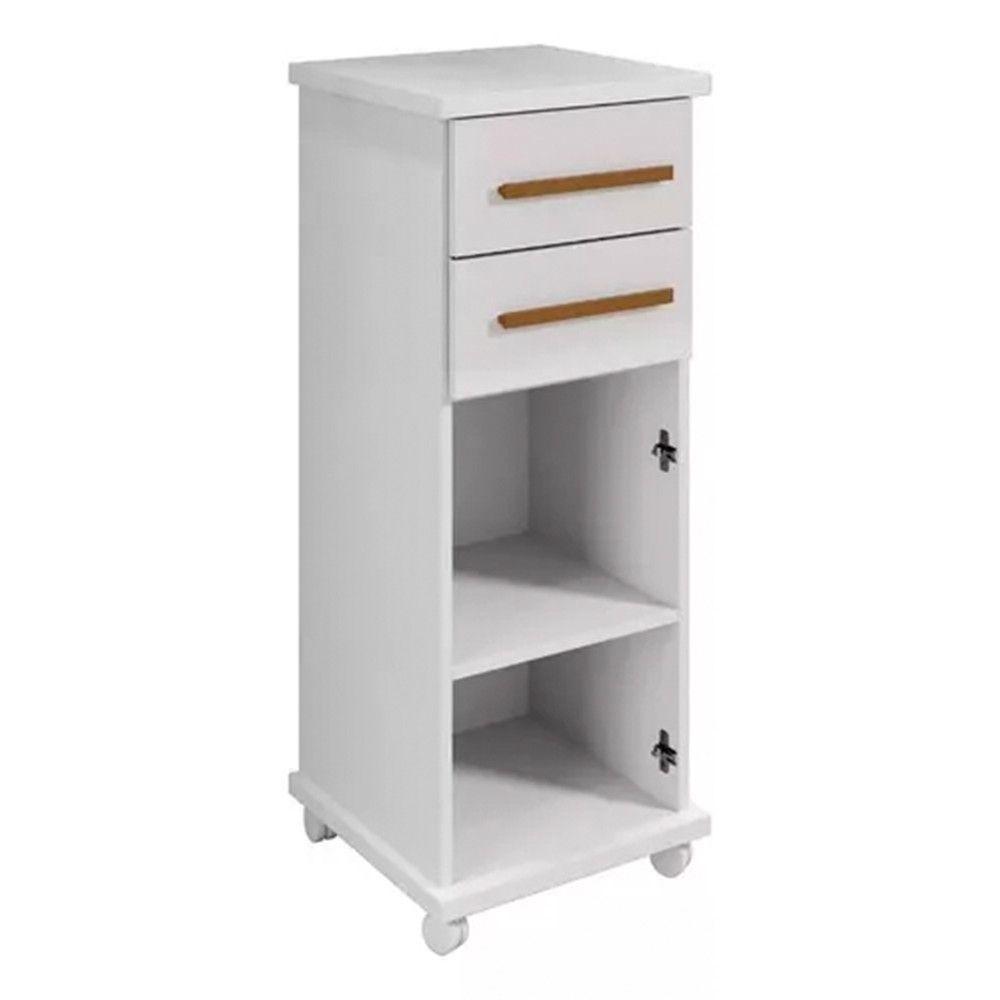 Balcão Fruteira De Cozinha 1 Porta 2 Gavetas Tokio Branco - 1