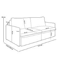 Sofá Cama Retrátil Para Sala De Estar 174cm Una K01 Veludo Bege Lyam Decor - 5