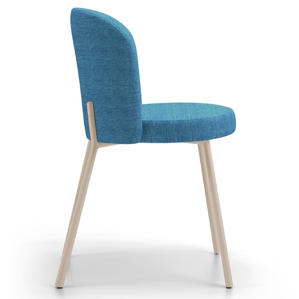 Kit 2 Cadeiras Para Sala De Jantar Cozinha Estofada Gavi Arena L02 Linho Azul Lyam Decor - 8