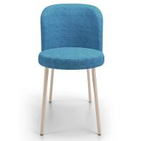 Kit 2 Cadeiras Para Sala De Jantar Cozinha Estofada Gavi Arena L02 Linho Azul Lyam Decor - 3