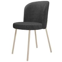 Cadeira Para Sala De Jantar Cozinha Estofada Gavi Arena L02 Linho Cinza Escuro Lyam Decor - 2