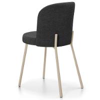 Cadeira Para Sala De Jantar Cozinha Estofada Gavi Arena L02 Linho Cinza Escuro Lyam Decor - 7