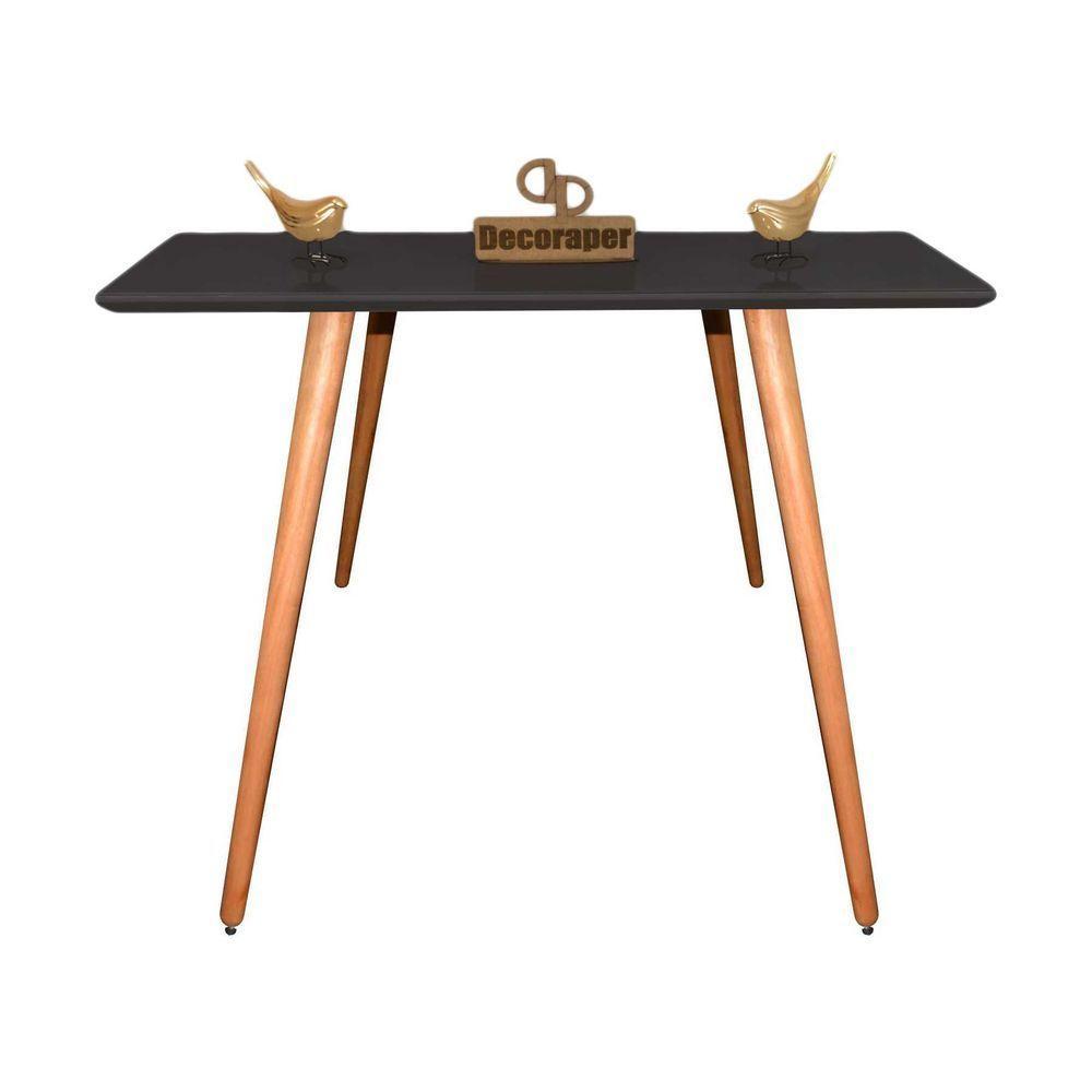 Aparador Pés Palito Com Vidro Laqueado 90cm Preto - 1