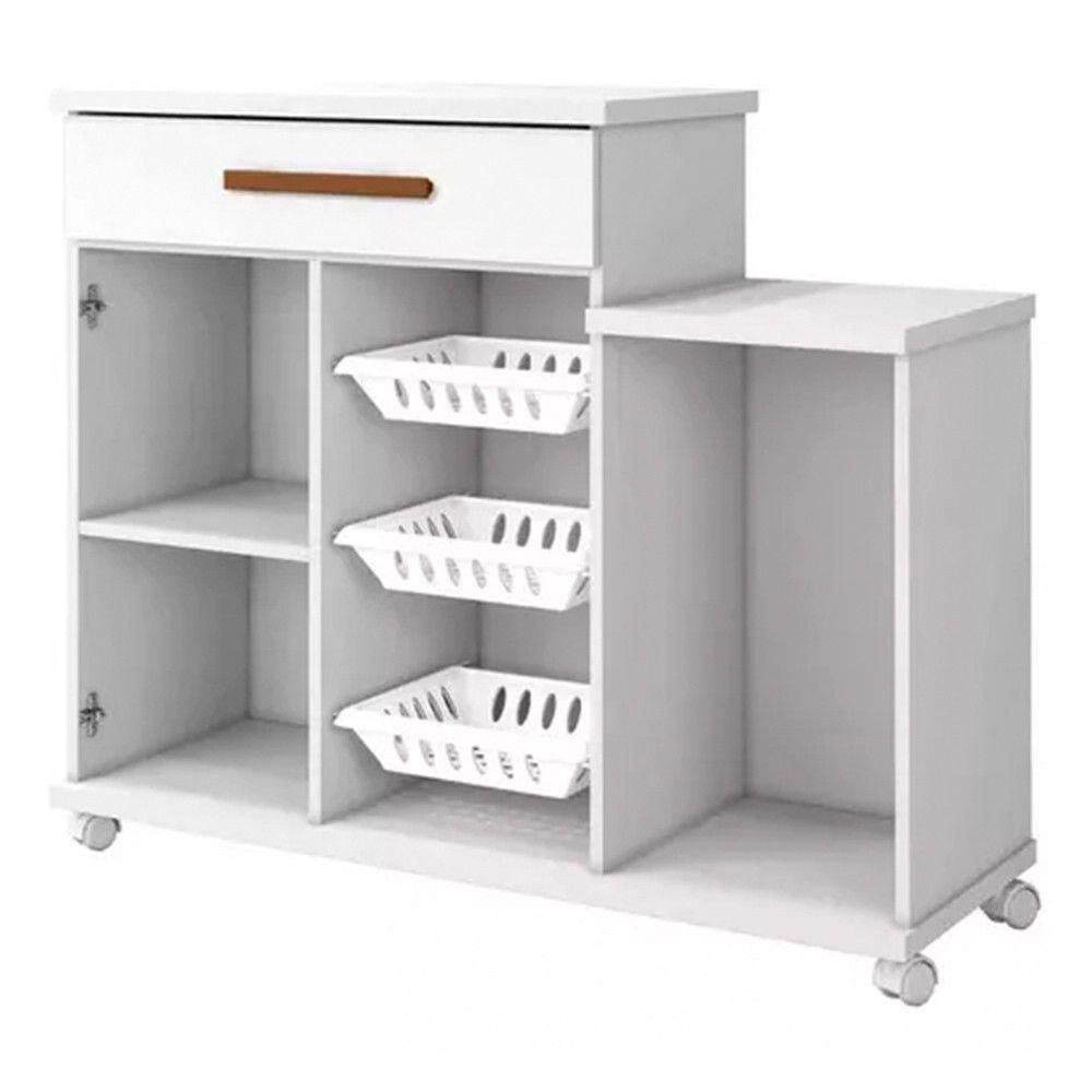 Armário Fruteira 2 Portas 3 Cestos 1 Gaveta Teresina Branco - 3