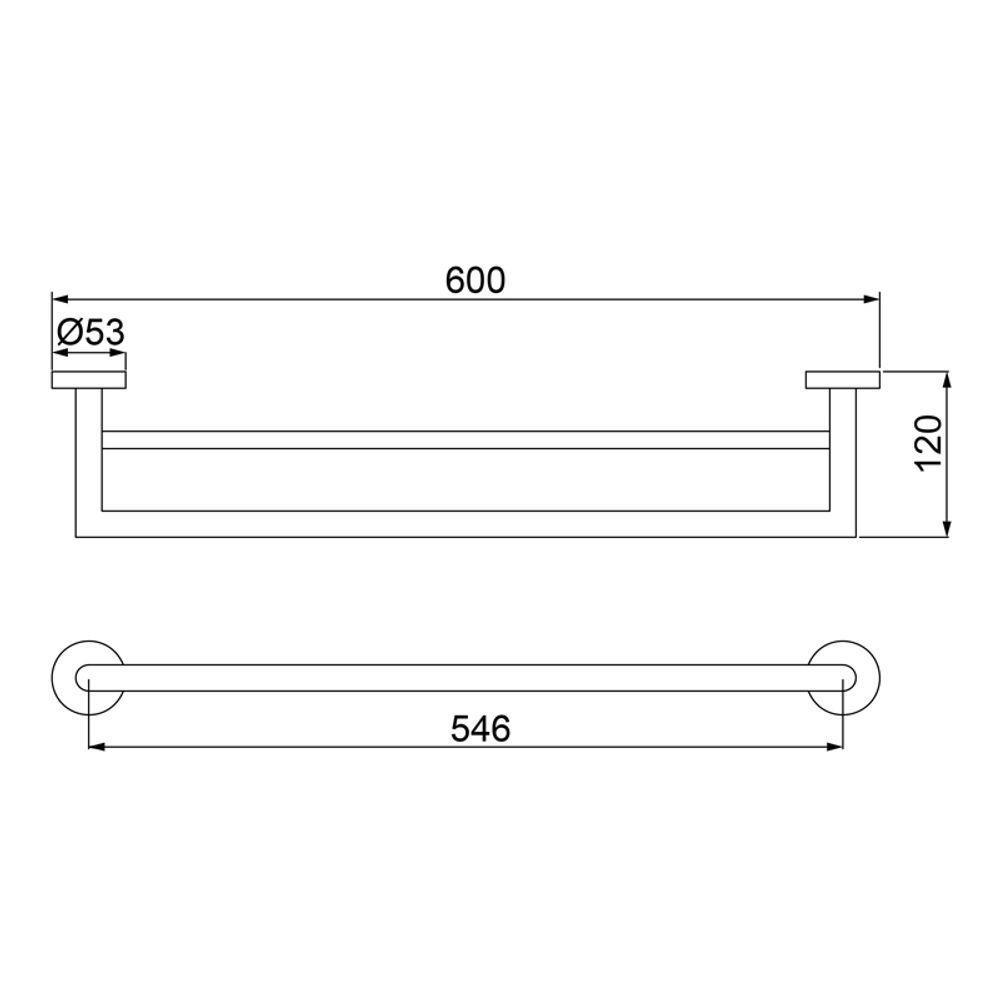 Toalheiro Barra Duplo Lorenzetti Loren Loft 2042 C82 Cromado - 2
