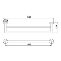 Toalheiro Barra Duplo Lorenzetti Loren Loft 2042 C82 Cromado - 2