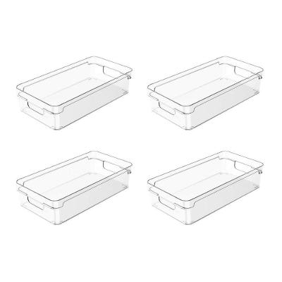 Conjunto Organizador De Armário Clear 4 Peças 30 X 15 X 7 Cm Transparente