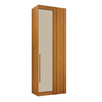 Guarda Roupa de Canto Orion 1 Porta de Bater Cinamomo-Off White MDF