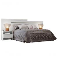 Cabeceira Para Cama Box Casal Com 2 Mesas De Cabeceira - Prime-branco - Móveis Novo Horizonte - 2